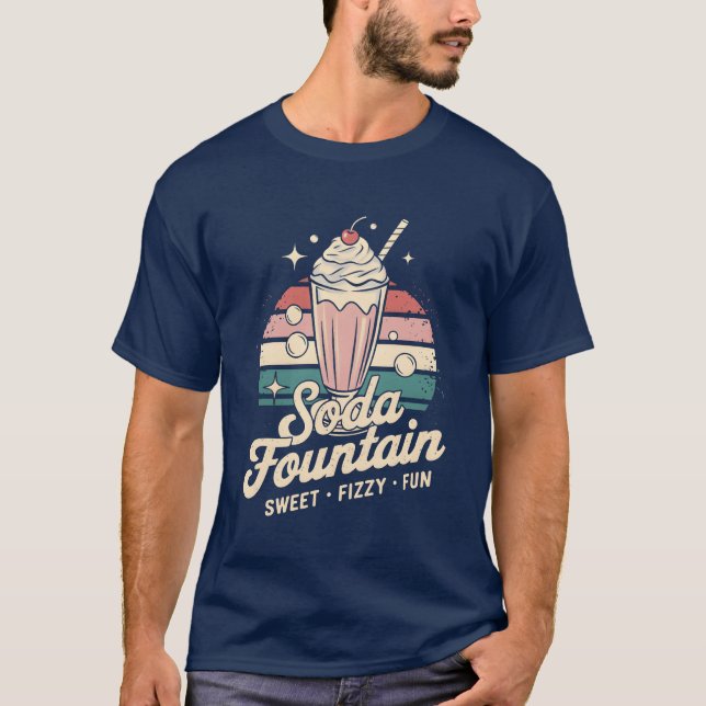 Soda Fountain 1958 funny T-Shirt (Front)