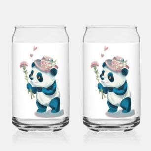 Soda Glass Flower Panda