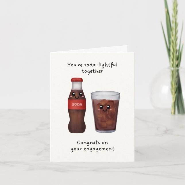 Soda-lightful Engagement Card (Front)
