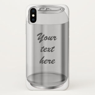 Soda pop aluminium can silver  iPhone x case