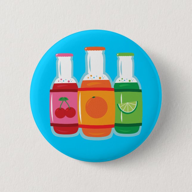 Soda Pop Bottles 6 Cm Round Badge (Front)