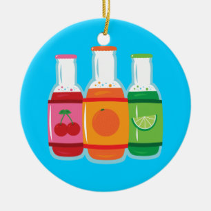Soda Pop Bottles Ceramic Tree Decoration