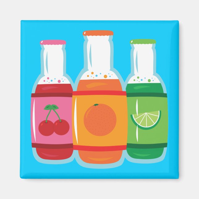 Soda Pop Bottles Magnet (Front)
