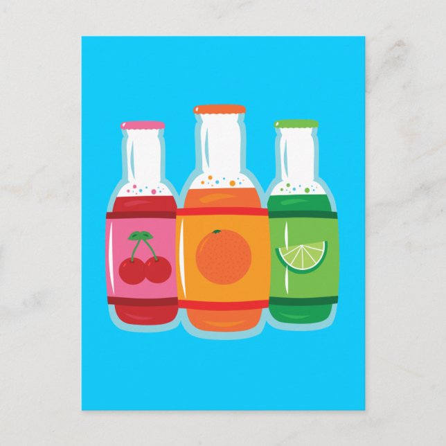 Soda Pop Bottles Postcard (Front)