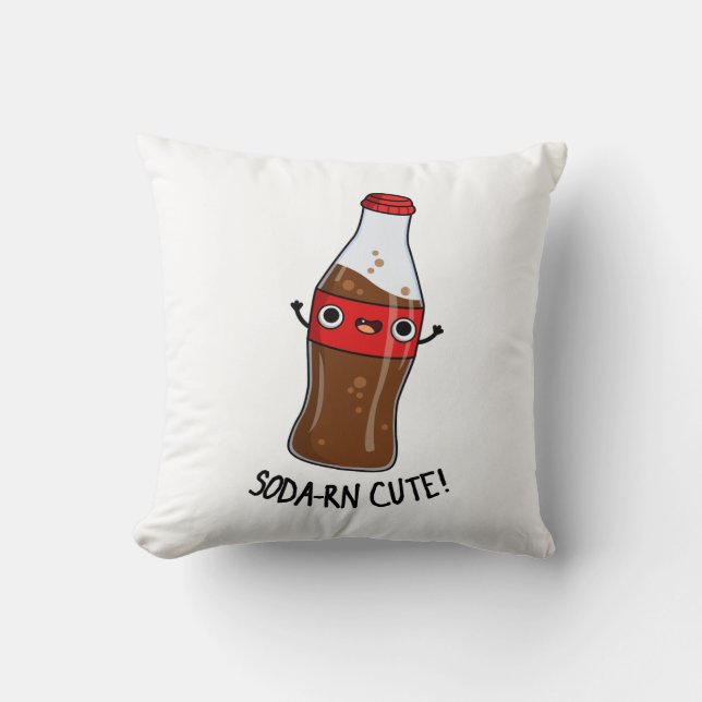 Soda-rn Cute Funny Soda Pun  Cushion (Front)