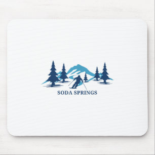 Soda Springs California Ski Resort Skiing Skier _1 Mouse Pad