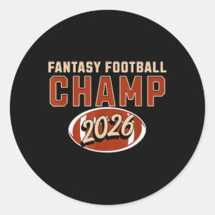Sodasy Football Sport Style 2026 Winner Classic Round Sticker