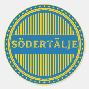 Södertälje City Pride Emblem – Swedish Identity Classic Round Sticker