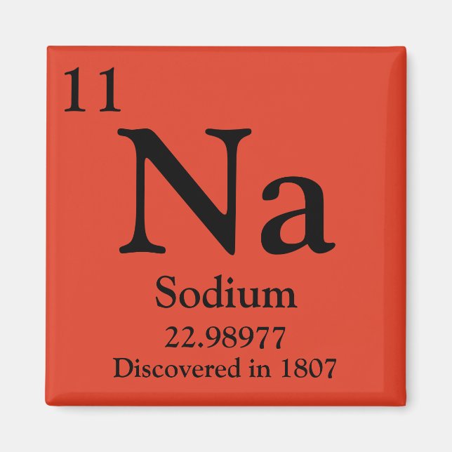 Sodium Periodic Table Magnet (Front)