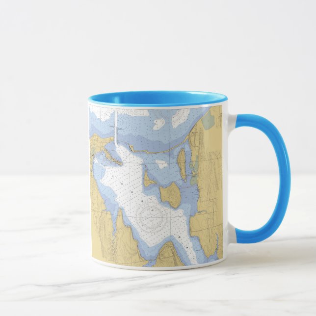 Sodus Bay NY Nautical Harbour Chart Mug (Right)