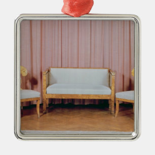 Sofa and two chairs, Karelian birch, 1810-20 Metal Tree Decoration