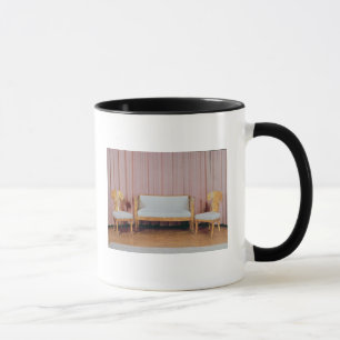 Sofa and two chairs, Karelian birch, 1810-20 Mug