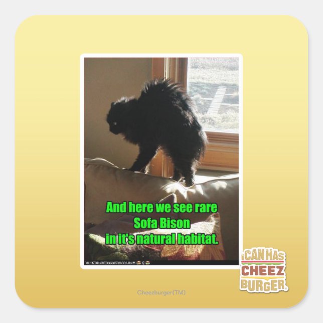 Sofa Bison Square Sticker (Front)