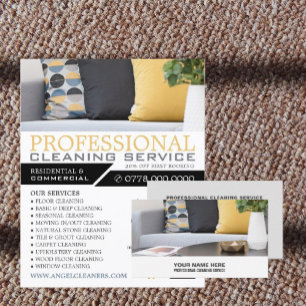 Sofa Cushions, Cleaning Service Advertising Flyer