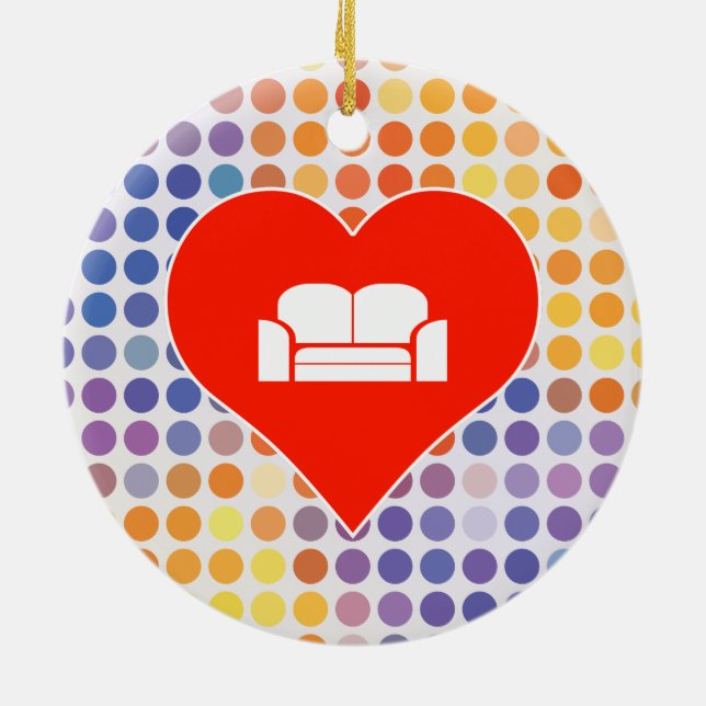 Sofa Icon Ceramic Tree Decoration (Back)