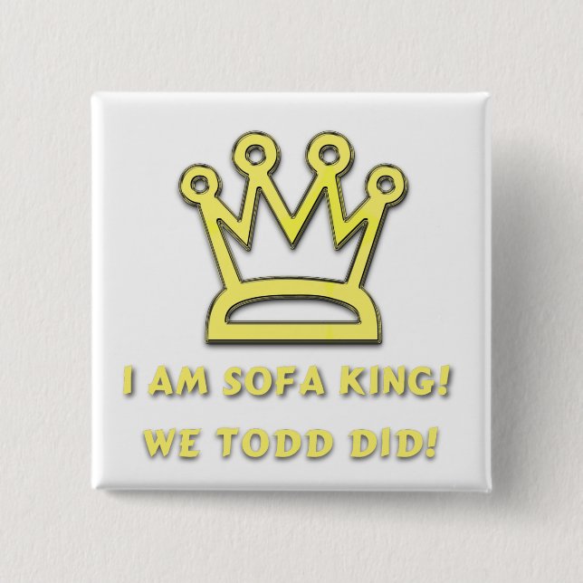 Sofa King 15 Cm Square Badge (Front)