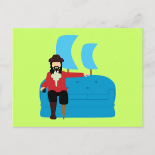 Sofa Pirate Postcard