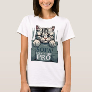 Sofa Scratching Pro Cat T-Shirt