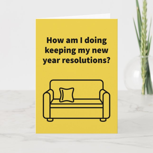 Sofa, So Good - Happy New Year Card (Front)