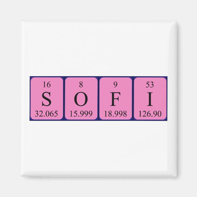Sofi periodic table name magnet (Front)