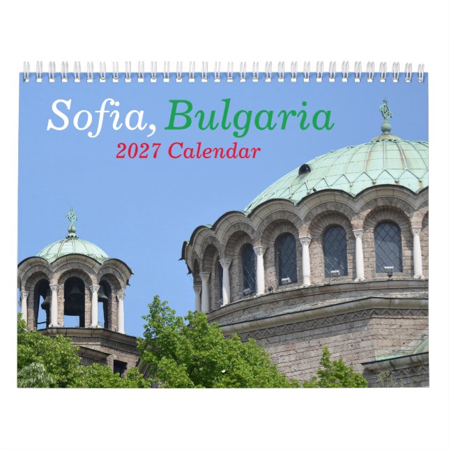 Sofia Bulgaria 2027 Calendar (Cover)
