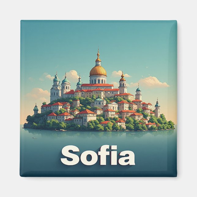 🧲 Sofia Bulgaria Destination Memory For Home 🏠 Magnet (Front)