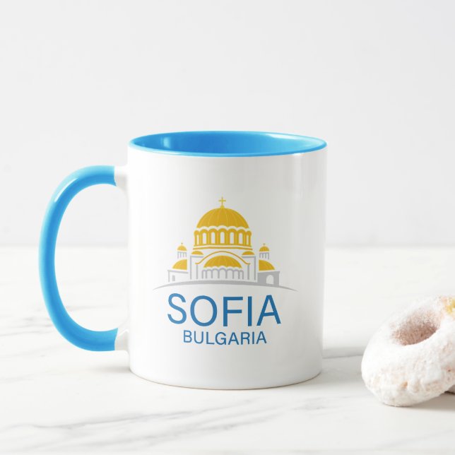 Sofia Bulgaria European Union Mug (With Donut)