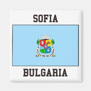 Sofia Bulgaria Flag Magnet