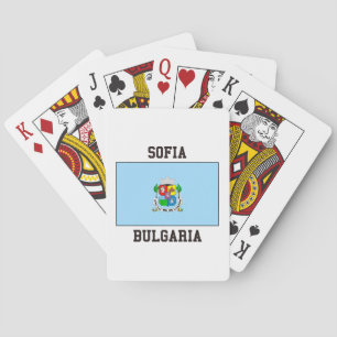 Sofia Bulgaria Flag Playing Cards