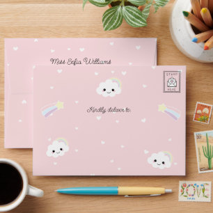 Sofia Cloud Birthday Invitation Envelope