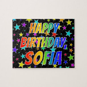 "SOFIA" First Name, Fun "HAPPY BIRTHDAY" Jigsaw Puzzle