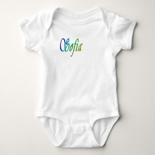 Sofia Her Name In Colour, Baby Bodysuit