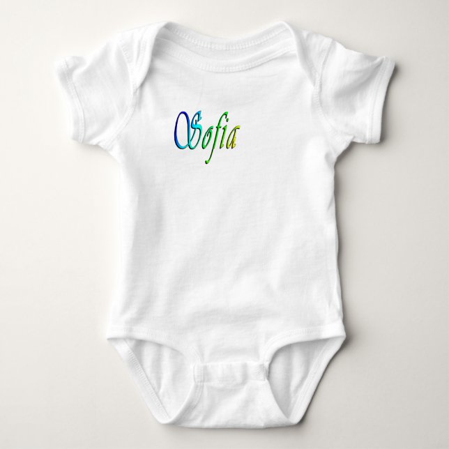 Sofia Her Name In Colour, Baby Bodysuit (Front)