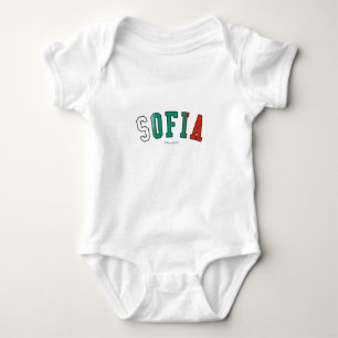 Sofia in Bulgaria national flag colours Baby Bodysuit