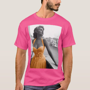 Sofia Loren In Orange Dress T-Shirt