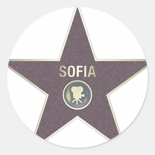SOFIA-MOVIE-STAR CLASSIC ROUND STICKER (Front)