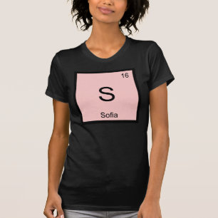 Sofia Name Chemistry Element Periodic Table T-Shirt