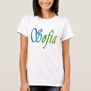 Sofia, Name, Logo, Ladies White T-shirt