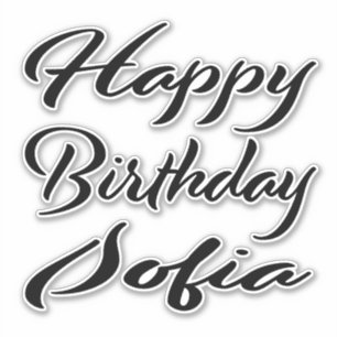 Sofia Name Vorname black Sticker Geburtstag