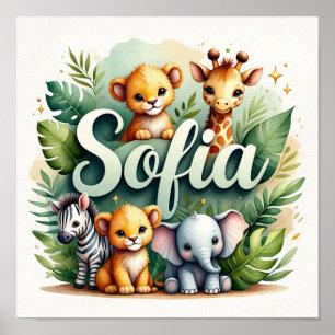 Sofia Safari Nursery Wall Art