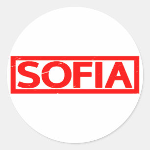 Sofia Stamp Classic Round Sticker