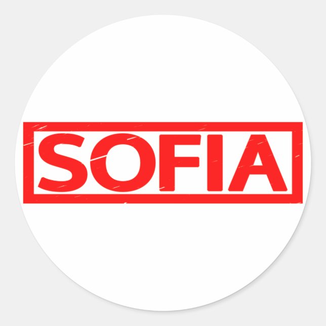 Sofia Stamp Classic Round Sticker (Front)