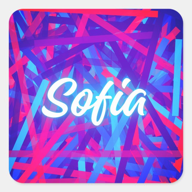 Sofia – Timeless Wisdom Name Concept Square Sticker (Front)