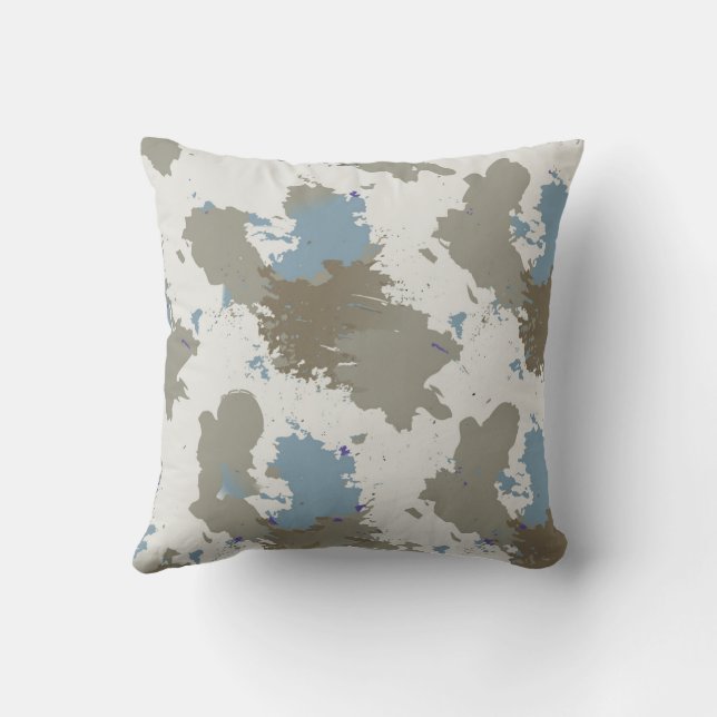 Soft Abstract Splash Pillow (Back)