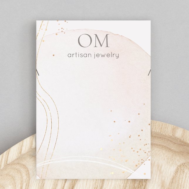 Soft Abstract Watercolor  Necklace Display Holder Business Card (Creator Uploaded)