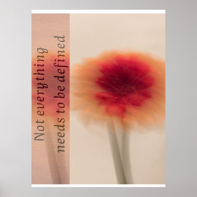 Soft Aesthetic Floral Poster – Inspirational Quote (Front)