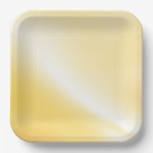 Soft Amber Print Paper Plate