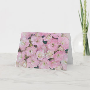 Soft and Dreamy Pink Flowers Art Note Card