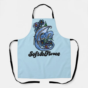 Soft and Fierce Dragon blue                        Apron