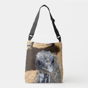 Soft And Fuzzy: Australian Baby Emu Face, Crossbody Bag
